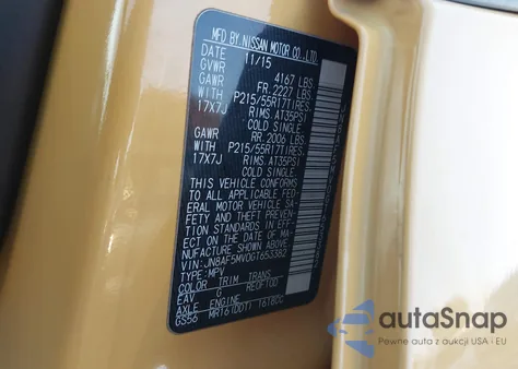 2016 Nissan Juke Sl from USA, damaged, VIN JN8AF5MV0GT653382